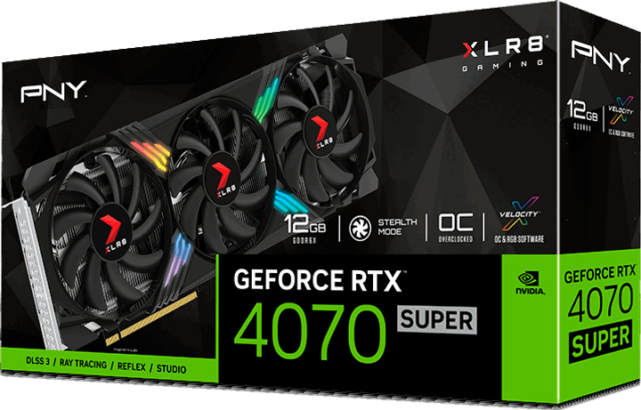 Відеокарта PNY GeForce RTX 4070 SUPER 12GB XLR8 Gaming VERTO EPIC-X RGB (VCG4070S12TFXXPB1-O)  Фото №8